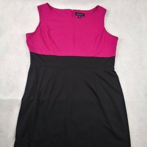 Perceptions New York Pink and Black Sleeveless Dress Size 18